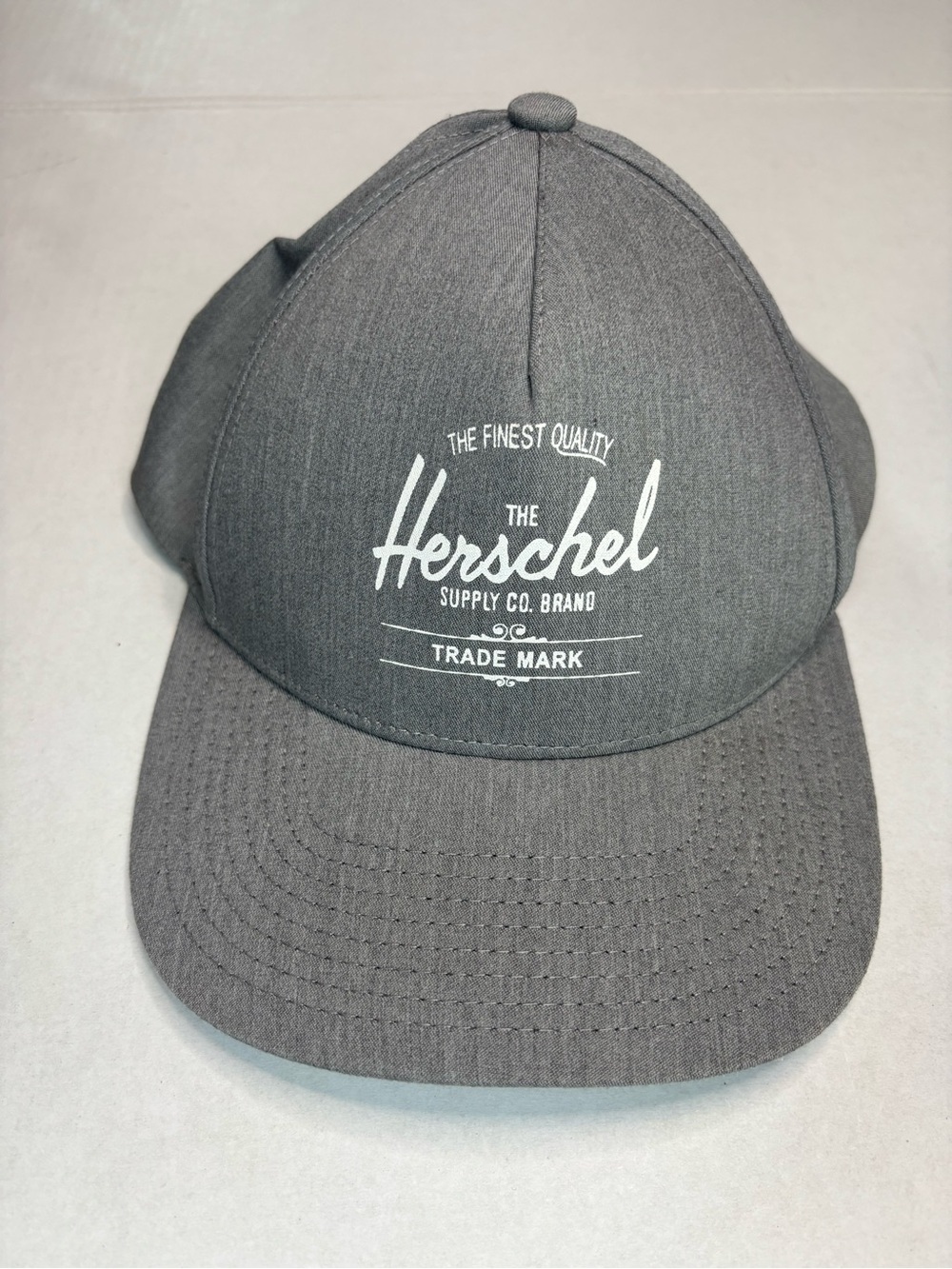 Herschel Supply Co. gray twill Whaler snapback baseball cap